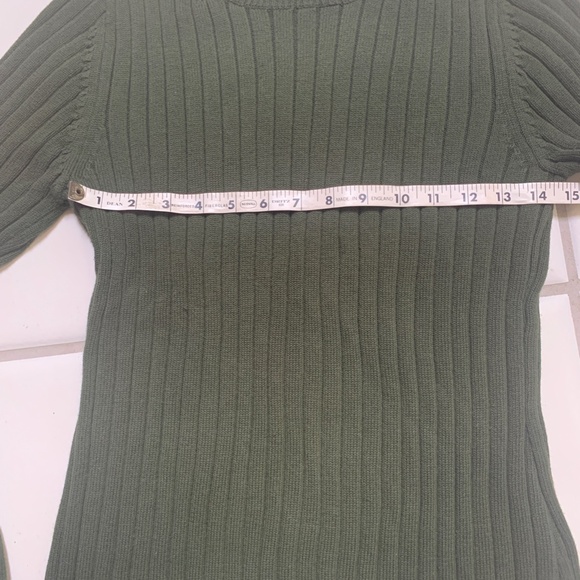 Sweater Vintage Dark Army Green #classic sweater - Picture 4 of 6